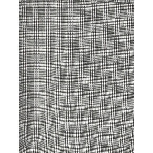 Hilary Radley Women's Plaid Elastic Waist Straight Leg Pull On Pants Black White - Picture 5 of 8
